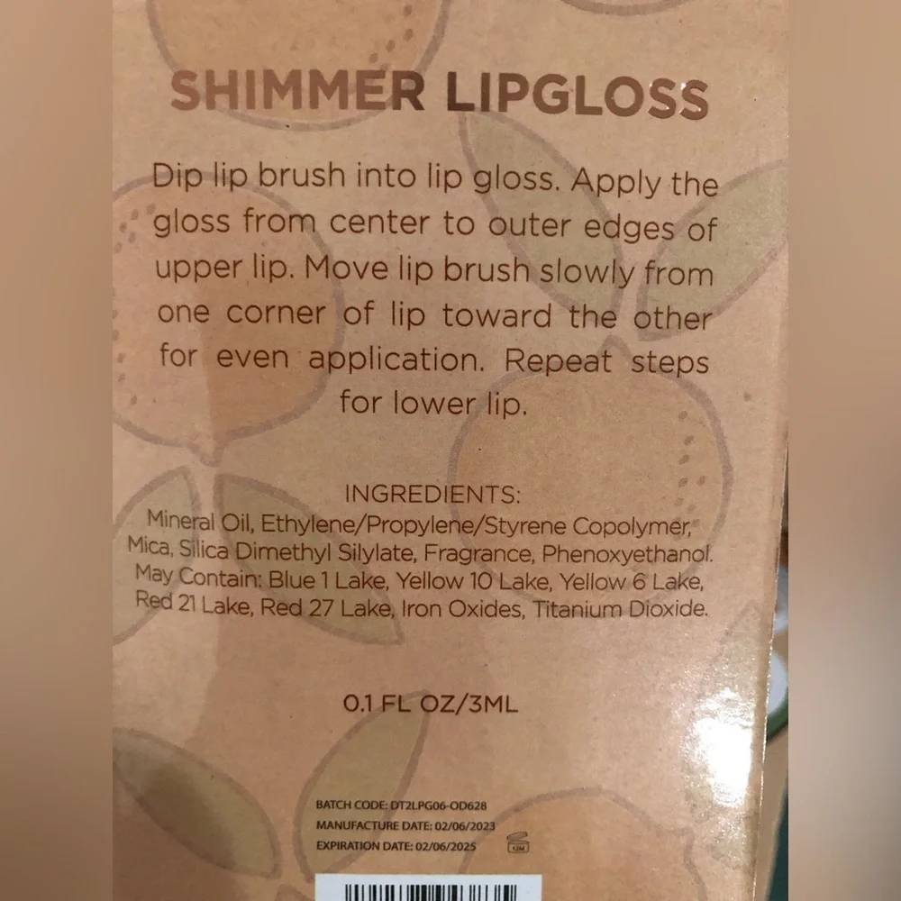 2pack sweet peach shimmer professional grade‎ long lasting formula lip gloss new